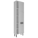 Armário de Cozinha Paneleiro 60cm 2 Portas com Nicho Lateral 100% MDF Phoenix Móvel na caixa