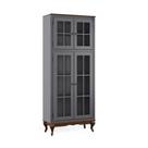 Armário de Cozinha Paneleiro de Madeira com 4 Portas de Vidro Hannover - M560715V Armário de Cozinha Paneleiro de Madeira com 4 Portas de Vidro Hannover - M560715V