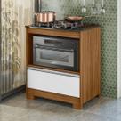 Armário de Cozinha para Cooktop Mari 1 Gaveta Freijó Trend/Branco New - Pnr Móveis