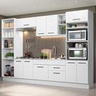 Armário De Cozinha pleta 330cm Branco Agata Madesa 02 Branco
