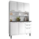 Armário de Cozinha Pratika 6 Portas 2 Gavetas Itatiaia Cor Branco Armário de Cozinha Pratika 6 Portas 2 Gavetas Itatiaia Cor Branco