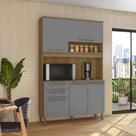 Armário de Cozinha Prisma 120cm Compacto Com Balcão Multiuso