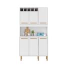Armário De Cozinha Thaís 1,07 Mt 6 Portas Branco