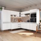 Armário de Cozinha Thalia 18 Portas 3 Gavetas Branco - Pnr Móveis