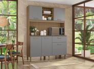 Armário de Cozinha Topázio 136cm Compacto Com Balcão Multiuso