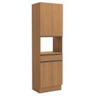 Armário de Cozinha Torre Fornos 70cm 1 Nicho 4 Portas 1 Gavetas G751 Maxxi Canela Kappesberg