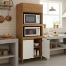 Armário de Cozinha Torre Quente Essenza 2 Nichos 80cm Móvel na Caixa