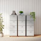 Armário de Escritório Downtown 4 GV Preto e Cinza