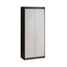 Armário de Escritório New City 2 Portas Cinza e Preto 160 cm Web Office