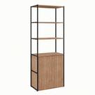 Armário de Escritório Shelf 2 PT Ameixa e Preto 173 cm