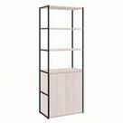 Armário de Escritório Shelf 2 PT Carvalho Berlin e Preto 173 cm
