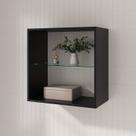 Armário de Mdf Aéreo Fit 60cm sem Porta e com Prateleira de Vidro Armário de Mdf Aéreo Fit 60cm sem Porta e com Prateleira de Vidro