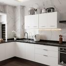 Armário de Parede 4 Portas Multiuso Organização Inteligente para Cozinha, Quarto, Sala ou Lavanderia