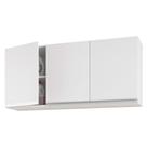 Armário de Parede Área de Serviço e Lavanderia 120cm com 03 Portas 100% MDF Branco - Desk Design