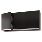 Armário de Parede Área de Serviço e Lavanderia 120cm com 03 Portas 100% MDF Preto - Desk Design Armário de Parede Área de Serviço e Lavanderia 120cm com 03 Portas 100% MDF Preto - Desk Design