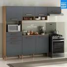 Armário de Parede Completa com Balcão Cozinha Fortaleza com Balcão 7 Portas 2 Gavetas Atualle