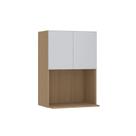 Armário de Parede Modulado 60cm com Nicho de Micro-ondas 2 Portas Slim Luciane