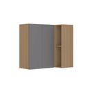 Armário de Parede Modulado Canto Reto 95cm 2 Portas Slim Luciane