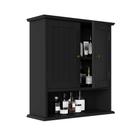 Armário de parede Smuxee Black Small 2 portas Medicine Over Toilet Armário de parede Smuxee Black Small 2 portas Medicine Over Toilet