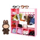 Armário de roupas para bonecas e guarda-roupa com 10 cabides para bonecas modernas