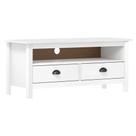 Armário de TV vidaXL Hill Range branco em madeira maciça de pinho 110x40x47cm Armário de TV vidaXL Hill Range branco em madeira maciça de pinho 110x40x47cm