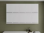 Armário Duplo Aéreo Com 10 Portas Irlanda Branco Bela Casa
