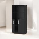Armário Estante com Prateleiras Lumiere Preto