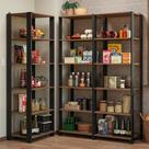 Armário Estante Multiuso Organizador Despensa de Canto 15 Prateleiras 177cm Rustic/Preto Madesa Armário Estante Multiuso Organizador Despensa de Canto 15 Prateleiras 177cm Rustic/Preto Madesa
