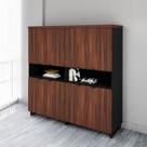Armário Estante para Escritório com 8 Portas de Abrir e 2 Nichos F5 Office