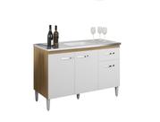Armário Gabinete Balcão Multiuso Gabriela S/tampo - AM/BC 120cm