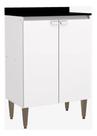 Armário Gabinete Branco Moderno Para Cozinha Com 2p E Pés