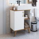 Armário Gabinete Multiuso com 1 Porta Branco Mel