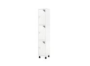 Armário Guarda Volume Locker Roupeiro 1 Vão 3 Portas Aço GRF501/3 Branco - Pandin