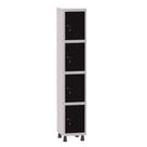 Armário Guarda Volume Locker Roupeiro 1 Vão 4 Portas Aço GRF501/4 Cinza e Preto - Pandin Armário Guarda Volume Locker Roupeiro 1 Vão 4 Portas Aço GRF501/4 Cinza e Preto - Pandin