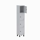 Armário Guarda Volume Locker Roupeiro 1 Vão 4 Portas GR301/4 Light Cinza - Pandin Armário Guarda Volume Locker Roupeiro 1 Vão 4 Portas GR301/4 Light Cinza - Pandin
