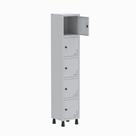 Armário Guarda Volume Locker Roupeiro 1 Vão 5 Portas GR301/5 Light Cinza - Pandin