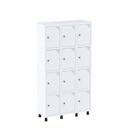 Armário Guarda Volume Locker Roupeiro 12 Portas Aço Grp 503/12 Branco Armário Guarda Volume Locker Roupeiro 12 Portas Aço Grp 503/12 Branco
