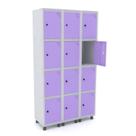 Armário Guarda Volume Locker Roupeiro 12 Portas Aço GRP 503/12