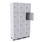 Armário Guarda Volume Locker Roupeiro 12 Portas Aço GRP 503/12