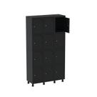 Armário Guarda Volume Locker Roupeiro 12 Portas Aço Grp 503/12 Preto Armário Guarda Volume Locker Roupeiro 12 Portas Aço Grp 503/12 Preto
