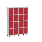 Armário Guarda Volume Locker Roupeiro 16 Portas Aço Grf 504/16