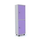 Armário Guarda Volume Locker Roupeiro 2 Portas Aço 50cmx193cm