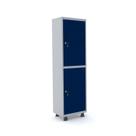 Armário Guarda Volume Locker Roupeiro 2 Portas Aço 50cmx193cm