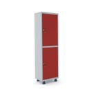 Armário Guarda Volume Locker Roupeiro 2 Portas Aço 50cmx193cm
