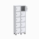 Armário Guarda Volume Locker Roupeiro 2 Vãos 10 Portas GR302/10 Light Cinza e Branco - Pandin Armário Guarda Volume Locker Roupeiro 2 Vãos 10 Portas GR302/10 Light Cinza e Branco - Pandin