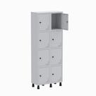 Armário Guarda Volume Locker Roupeiro 2 Vãos 8 Portas GR302/8 Light Cinza - Pandin Armário Guarda Volume Locker Roupeiro 2 Vãos 8 Portas GR302/8 Light Cinza - Pandin