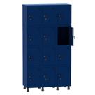 Armário Guarda Volume Locker Roupeiro 3 Vãos 12 Portas Aço GRF503/12 Azul Del Rey - Pandin Armário Guarda Volume Locker Roupeiro 3 Vãos 12 Portas Aço GRF503/12 Azul Del Rey - Pandin