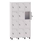 Armário Guarda Volume Locker Roupeiro 3 Vãos 12 Portas Aço GRF503/12 Branco - Pandin Armário Guarda Volume Locker Roupeiro 3 Vãos 12 Portas Aço GRF503/12 Branco - Pandin