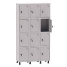 Armário Guarda Volume Locker Roupeiro 3 Vãos 12 Portas Aço GRF503/12 Cinza - Pandin Armário Guarda Volume Locker Roupeiro 3 Vãos 12 Portas Aço GRF503/12 Cinza - Pandin