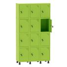 Armário Guarda Volume Locker Roupeiro 3 Vãos 12 Portas Aço GRF503/12 Verde Miró - Pandin Armário Guarda Volume Locker Roupeiro 3 Vãos 12 Portas Aço GRF503/12 Verde Miró - Pandin